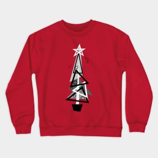 Mid-Century Geometric Christmas Tree Crewneck Sweatshirt